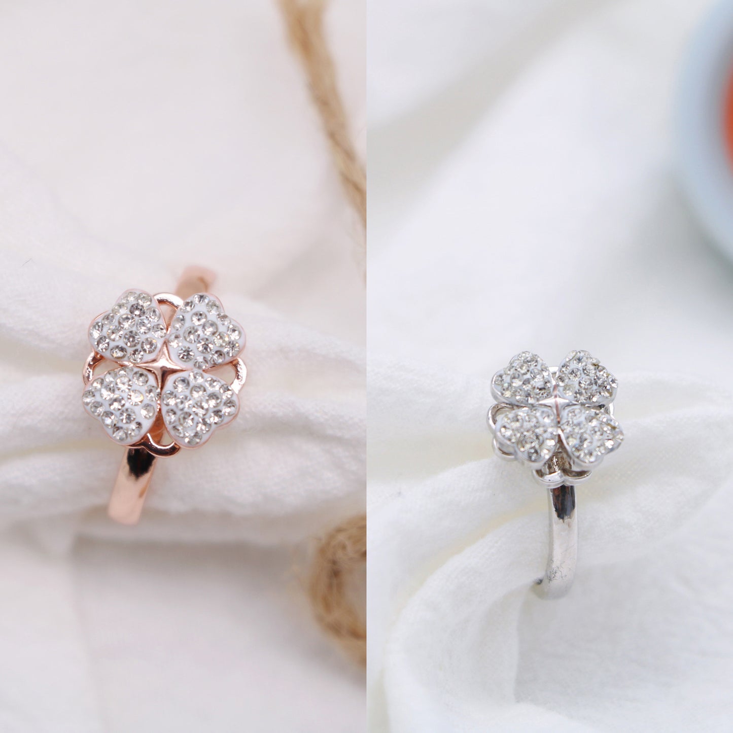 Four-Leaf Clovers Rotating Ring