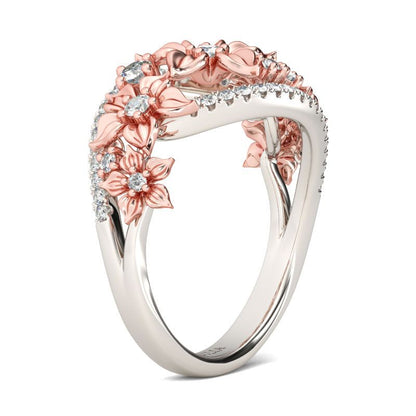 Floral Moissanite Women's Band