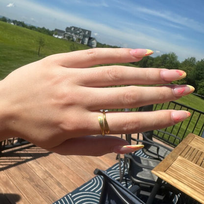 For Love - Custom Engraved Open Style Ring