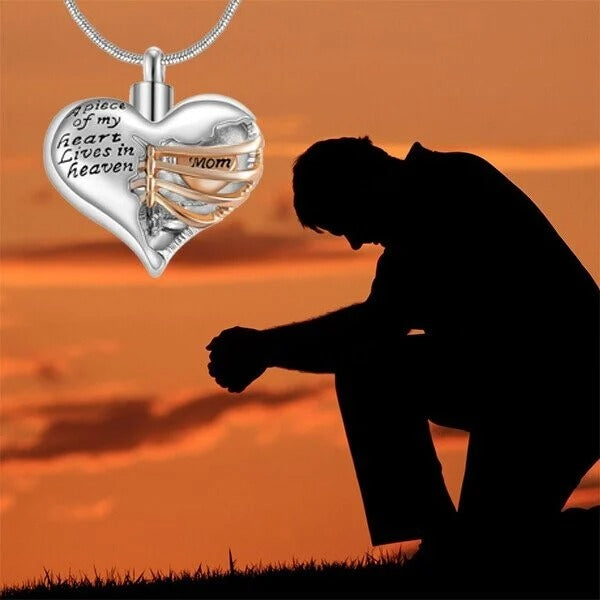 🔥Summer Hot Sale🌊	 A Piece Of My Heart Lives In Heaven - Chain and Urn Pendant