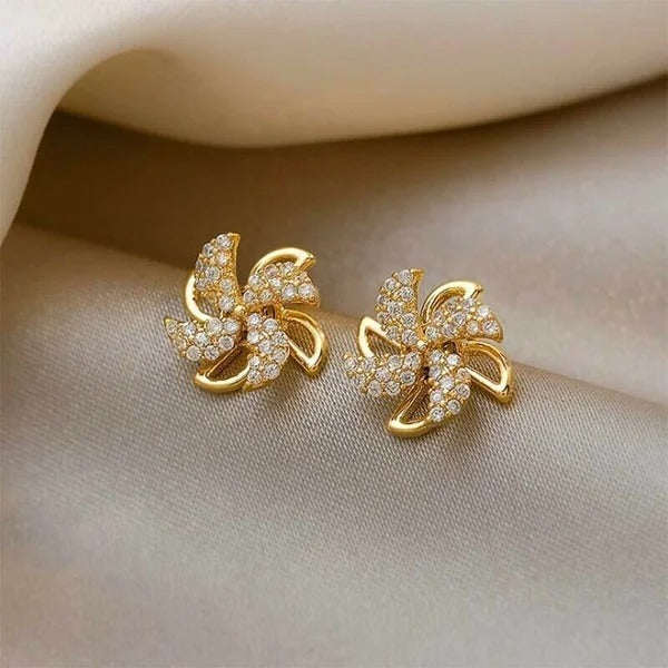 🌸Rotating Windmill Zircon Earrings