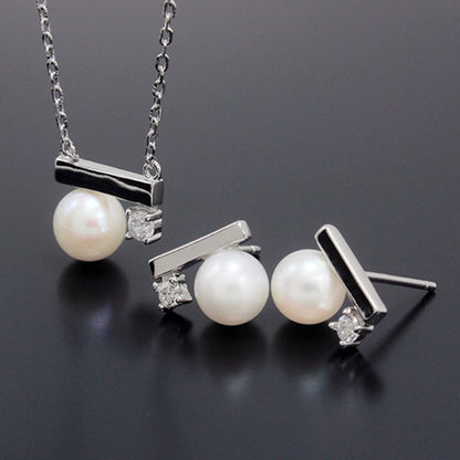 S925 Life is 90% How You React it Pearl Balance Necklace
