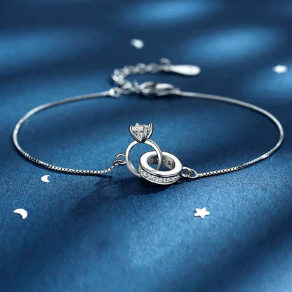 For Love- Interlocking Diamond Bracelet