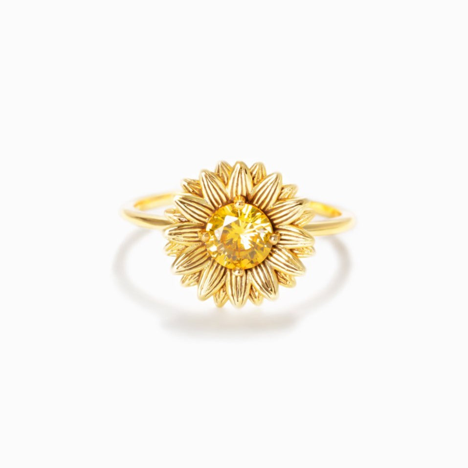 I Would Change The World For You Sunflower Ring