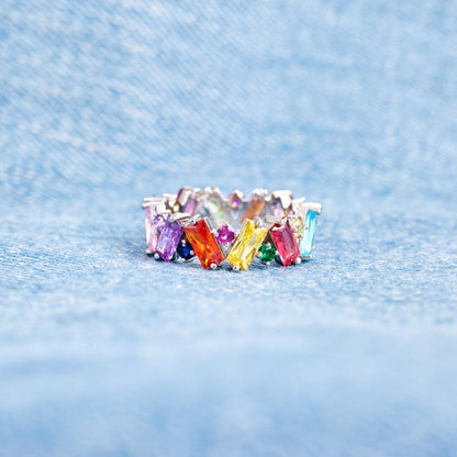 Stepping Stones Rainbow Ring Band