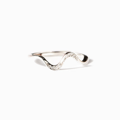 To My Wife Highs And Lows Minimalist Wave Ring