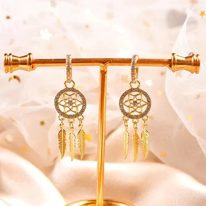 🌸Golden Slumber Dreamcatcher Earrings