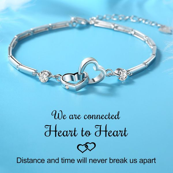 FOR LOVE - INTERLOCKING HEART BRACELET