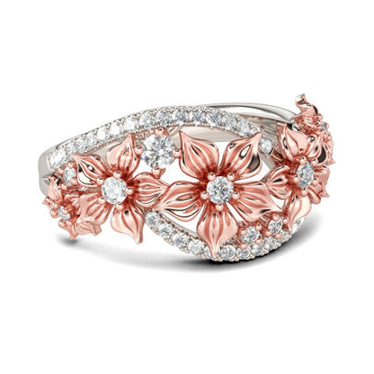 Floral Moissanite Women's Band