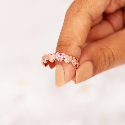 No Greater Gift Than Sisters Heart Band Ring