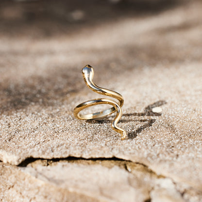 925 Sterling Silver Year of Snake Minimalist Snake Open Ring