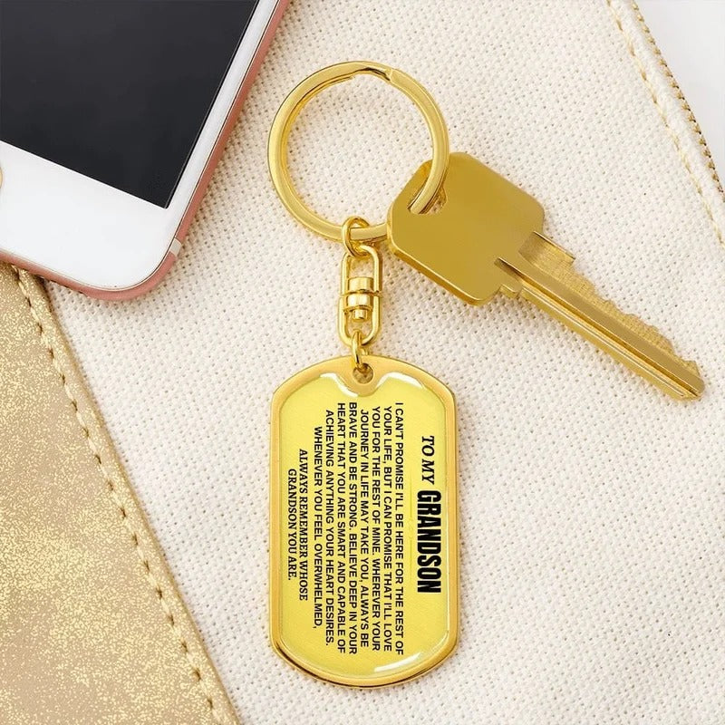 To My Grandson / Granddaughter | Personalized Keychain