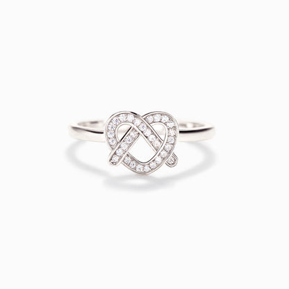 Sister Pretzel Heart Ring