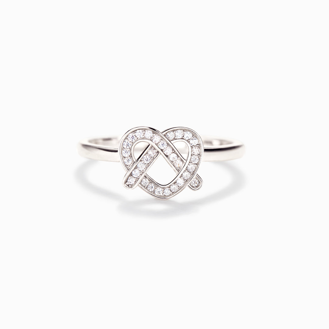Live Every Day Like It's Pretzel Day Heart Ring