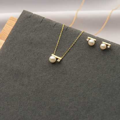 S925 Life is 90% How You React it Pearl Balance Necklace