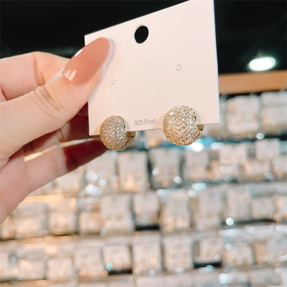 Double-Sided Sparkling Crystal Ball Earrings