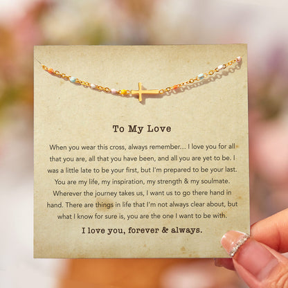 To My Love Cross Bracelet