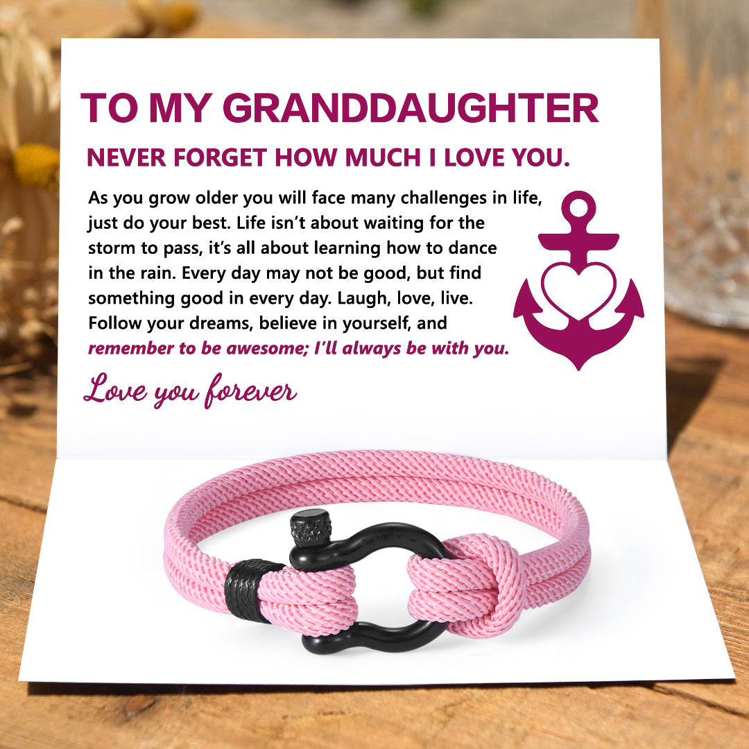 To My Daughter Love You Forever Nautical Bracelet