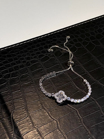 Tennis Bracelet Round Cut Created Moissanite