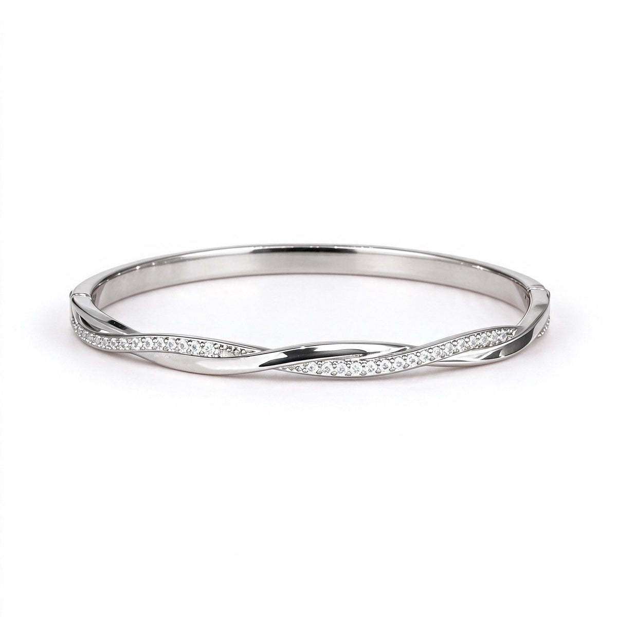 For Love- We Are Always Belong Together Twisted Diamond Bracelet