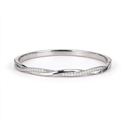 For Love- We Are Always Belong Together Twisted Diamond Bracelet