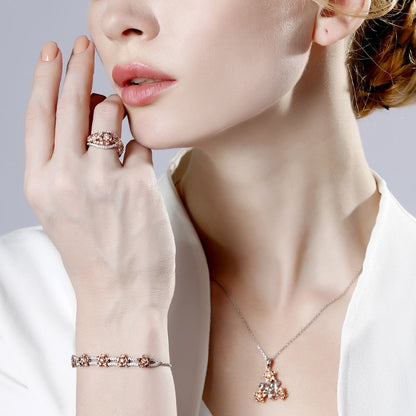 Floral Moissanite Women's Band