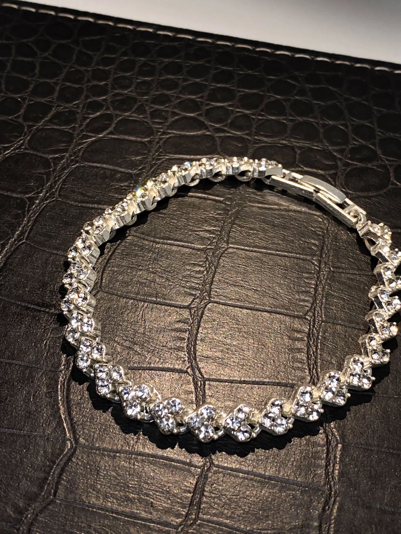 Tennis Bracelet Round Cut Created Moissanite