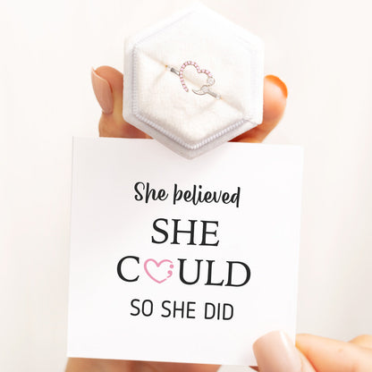 She Believed She Could So She Did Semicolon Ring