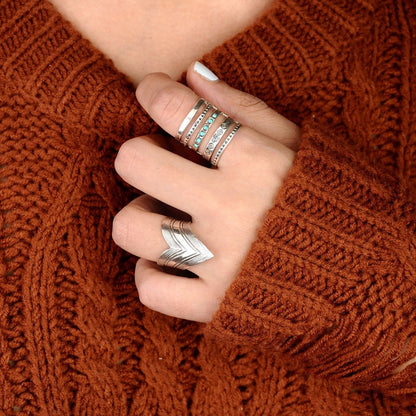 Bohemian Turquoise Engraved Ring
