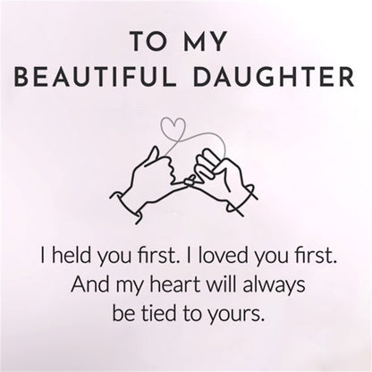 To My Beautiful Daughter - Forever Love Knot Sterling Silver Ring