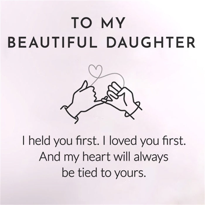 To My Beautiful Daughter - Forever Love Knot Sterling Silver Earring