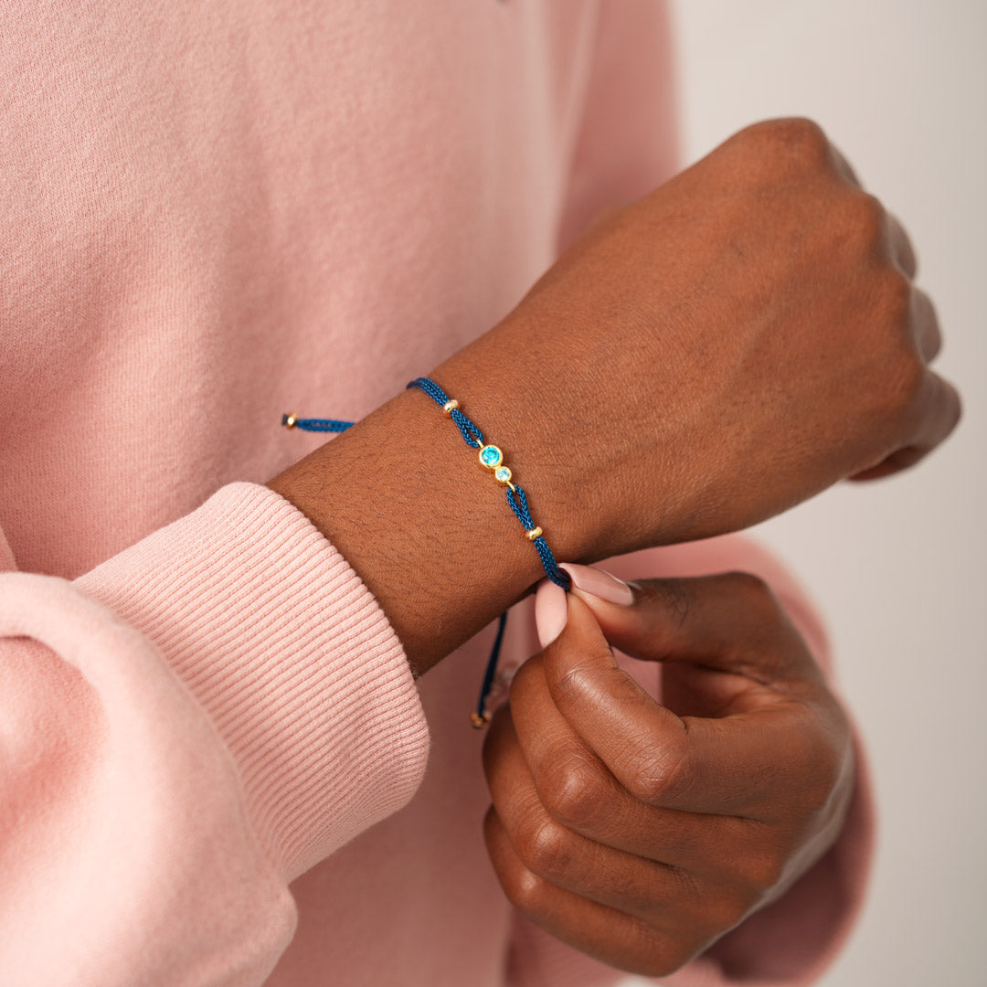 Grandma&Granddaughter Special Link Two Birthstones Bezel Set Bracelet