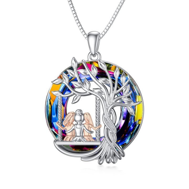For Sister - S925 There's no greater gift than sisters Crystal Tree of Life Necklace