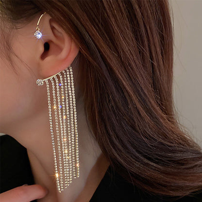 Sparkling Crystal Tassel Earring