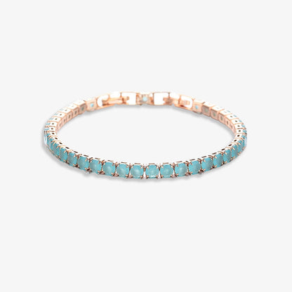 Thalassophile Teal Matte Crystal Tennis Bracelet