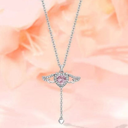 🌸2024 Spring Hot Sale✨PINK ANGEL WINGS NECKLACE