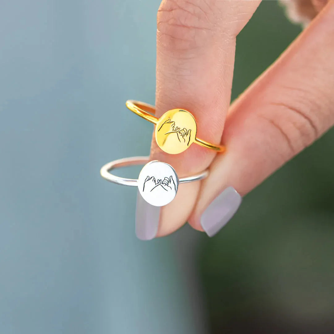 FOR FRIEND -YOU ARE MY FAVORITE BITCHES HOLDING HANDS RING