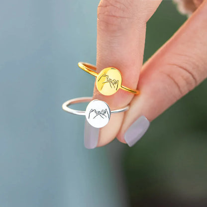 FOR FRIEND -YOU ARE MY FAVORITE BITCHES HOLDING HANDS RING