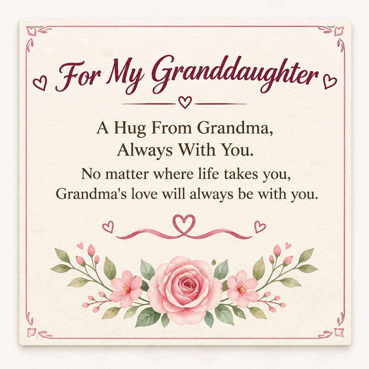 For My Granddaughter– I Always With You Custom Birthstone Ring