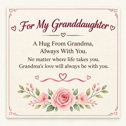 For My Granddaughter– I Always With You Custom Birthstone Ring