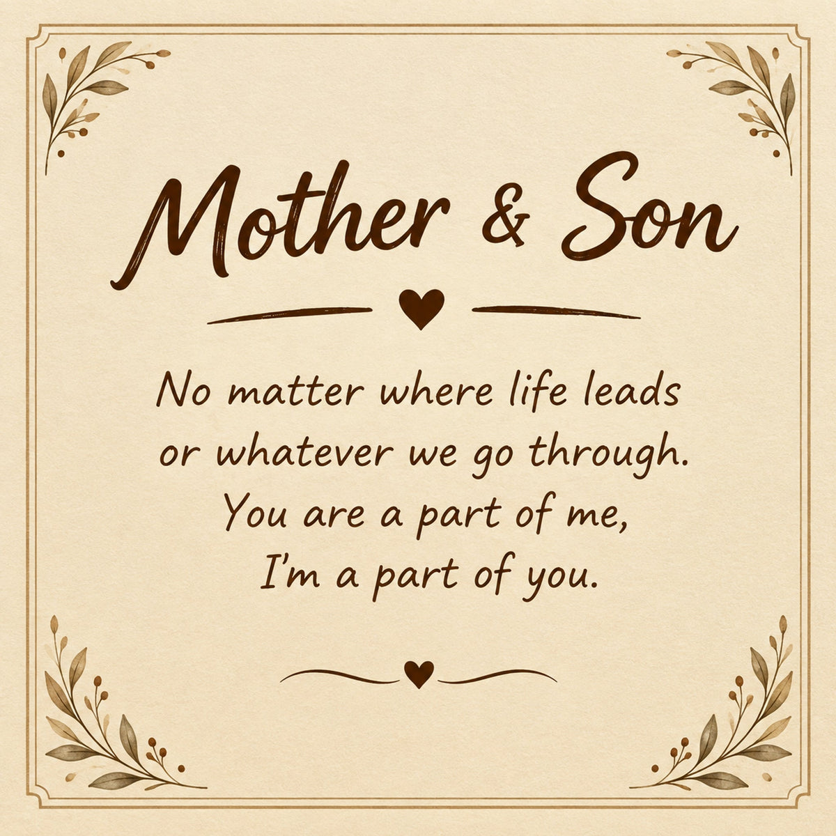 Mother And Son Connected By Heart Custom Name Bond Bracelet
