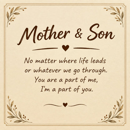 Mother And Son Connected By Heart Custom Name Bond Bracelet
