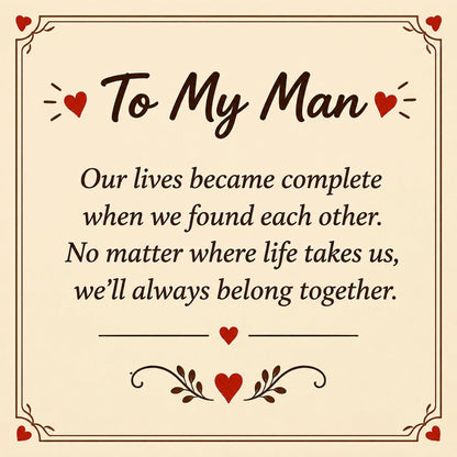 To My Man- Couple Puzzle Custom Name Bracelet