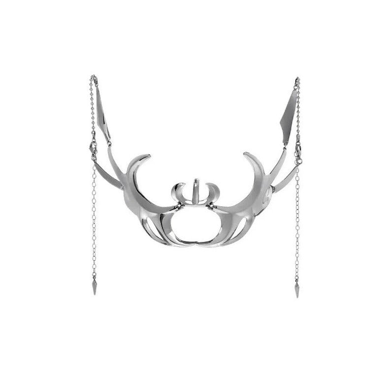 Gothic Metal Mechanical Fluid Face Earring Ornament