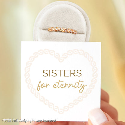 Sisters For Eternity Infinity Twisted Gold Ring