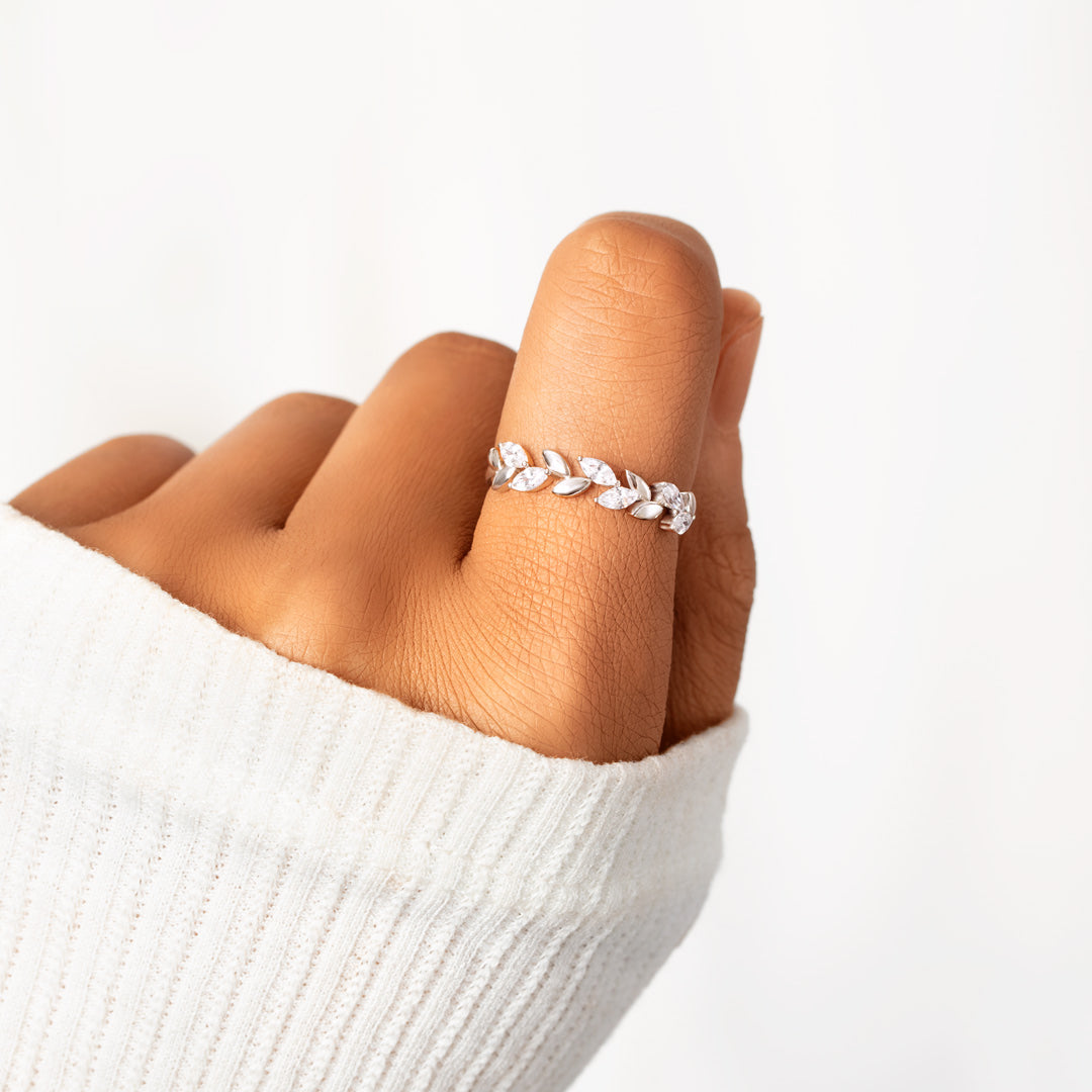 Be-Leaf In Yourself Leaf Branch Ring
