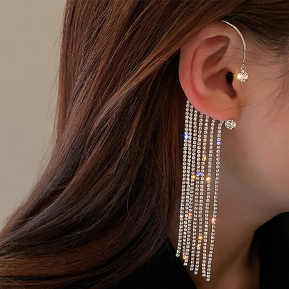 Sparkling Crystal Tassel Earring