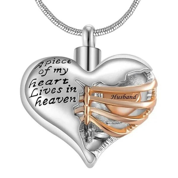 🔥Summer Hot Sale🌊	 A Piece Of My Heart Lives In Heaven - Chain and Urn Pendant