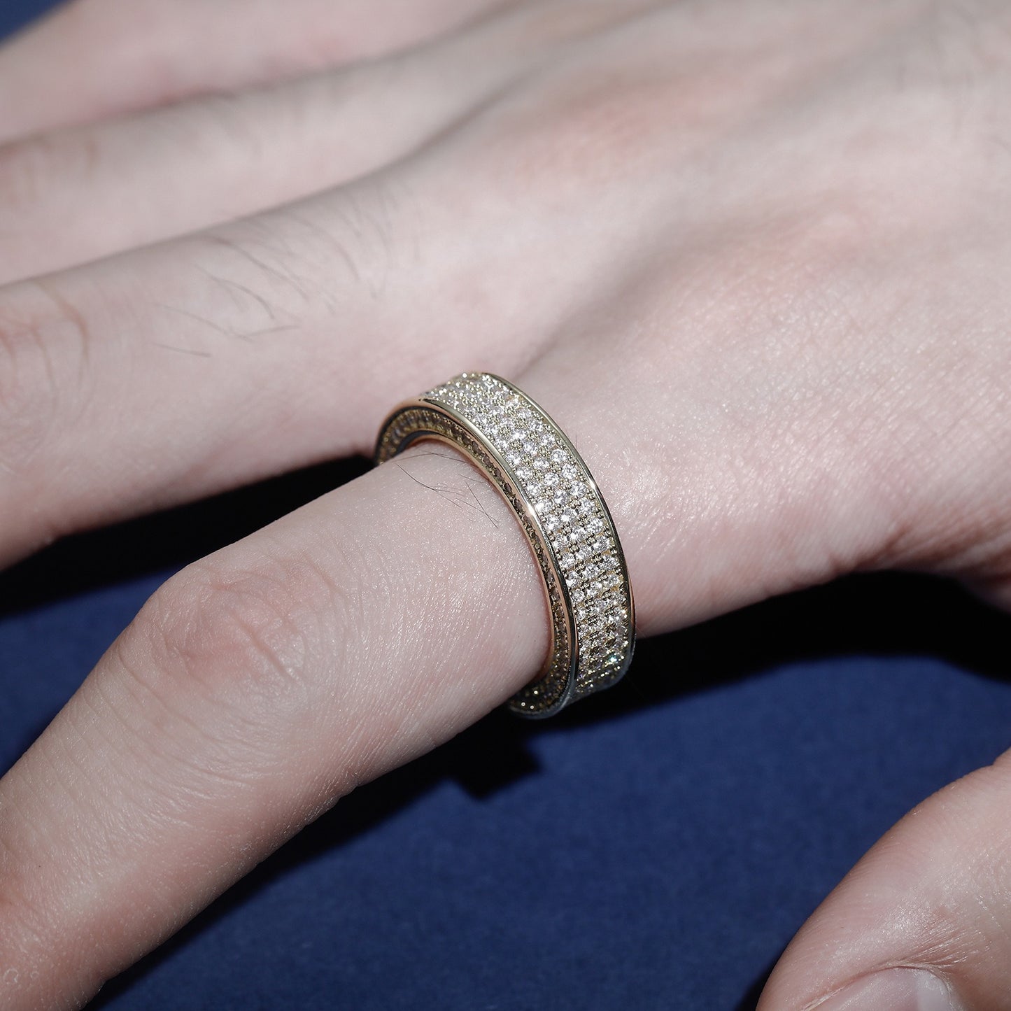 Faux Three Row Fashion Masonry Ring