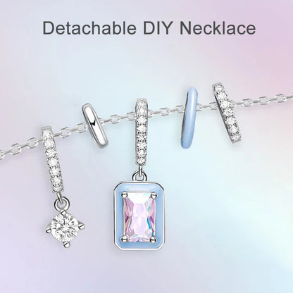 Crystal Aurora Rock Candy Necklace